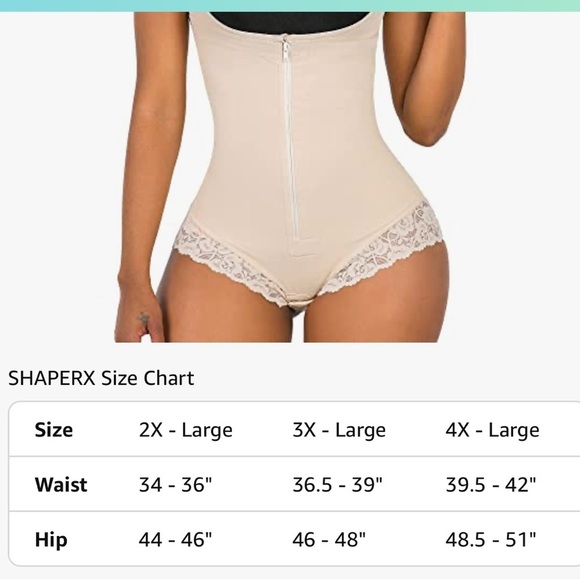 NWT SHAPERX Fajas Colombianas Shapewear Postpartum Tummy Control Body Shaper 3X - Picture 6 of 8